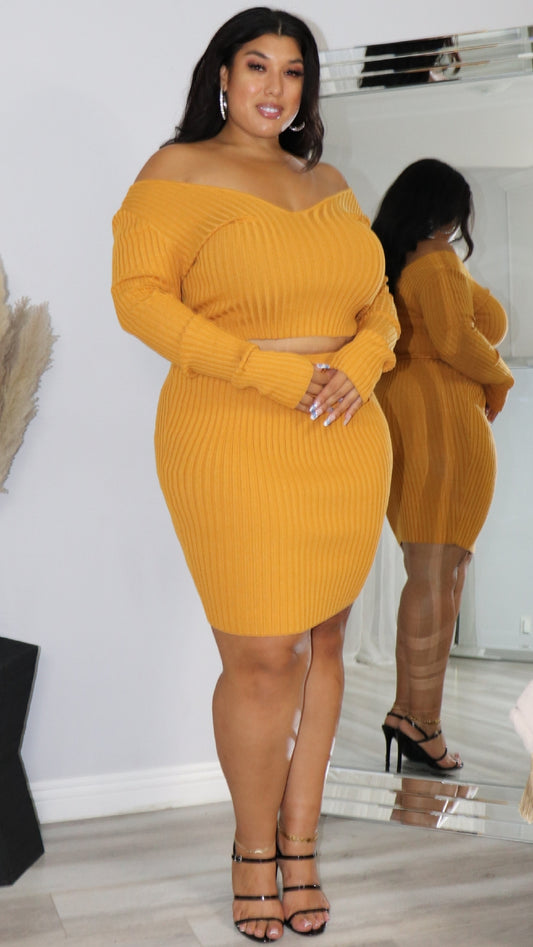 So Into You 2Pc Set (Mustard)